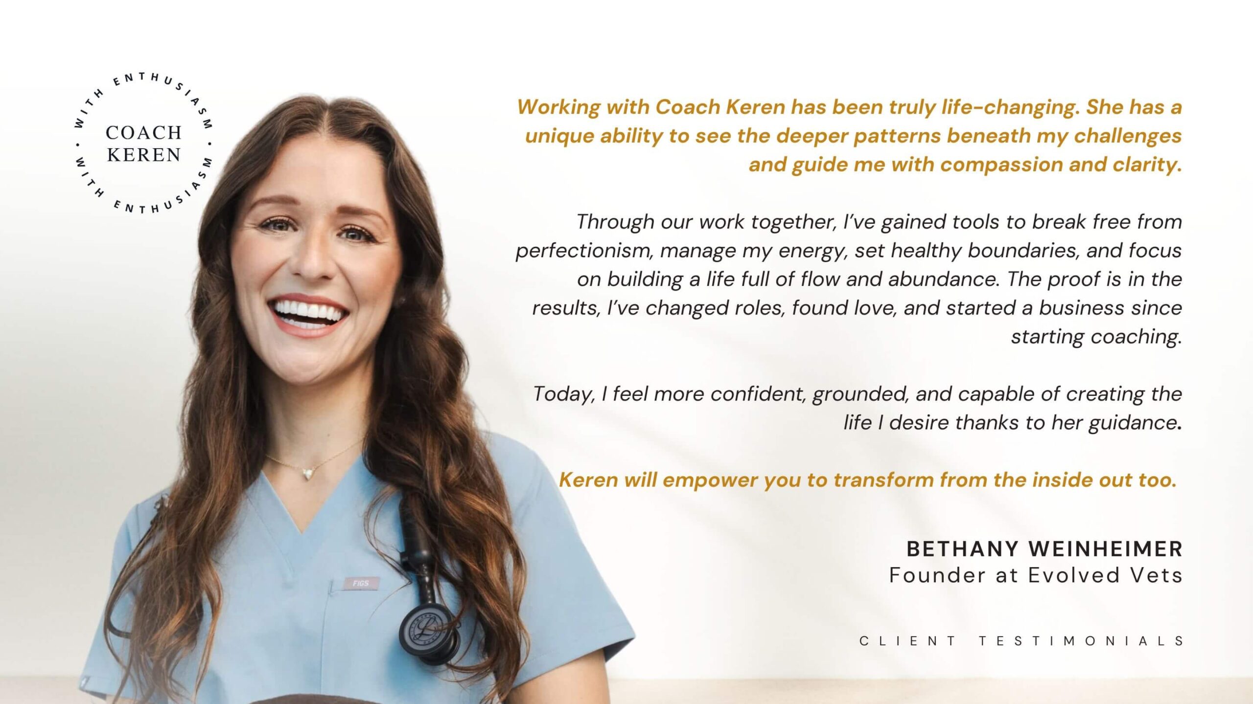 Bethany Weinheimer testimonial