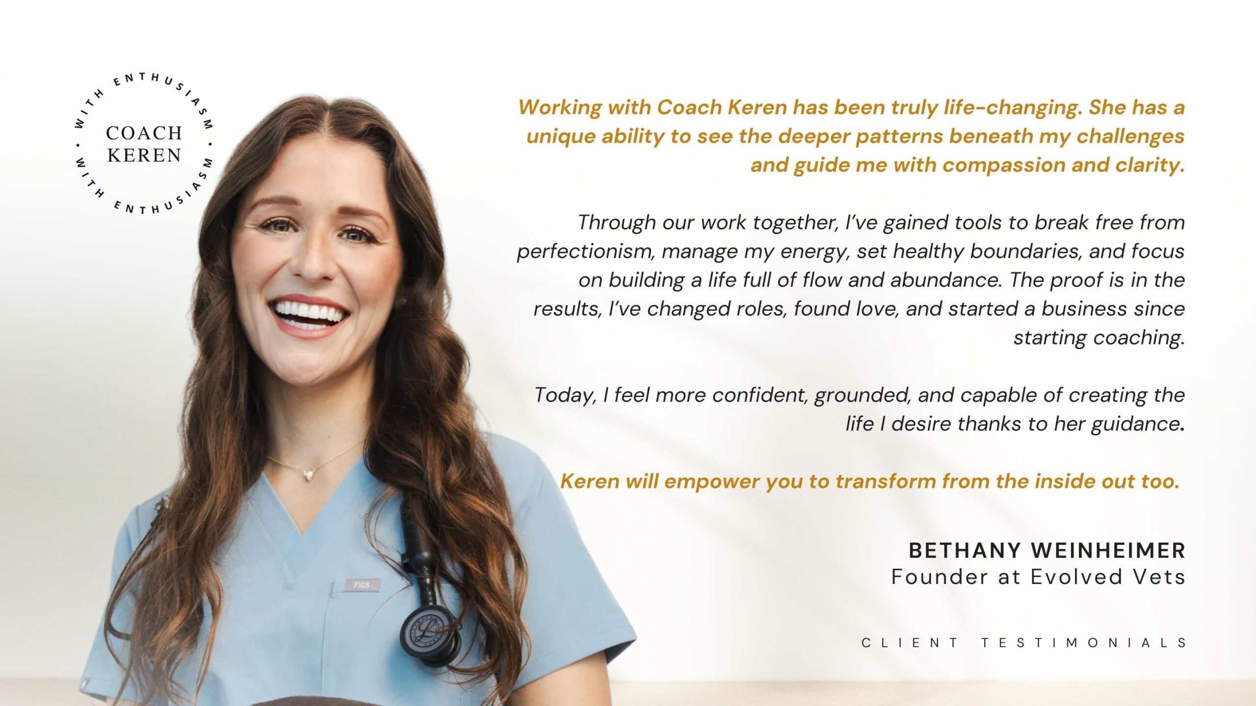 Bethany Weinheimer testimonial