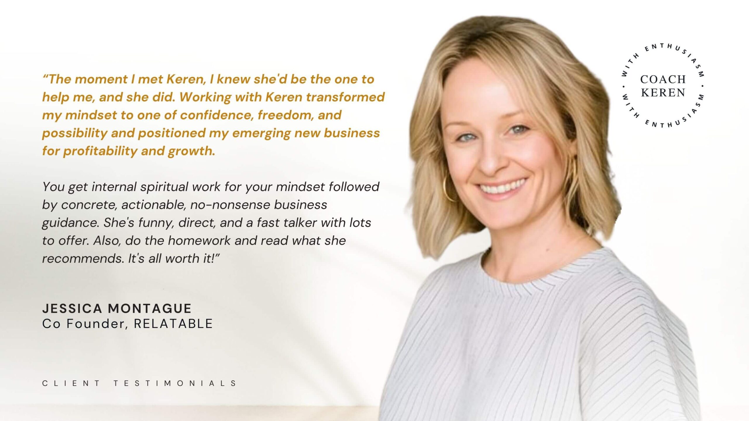 Jessica Montague testimonial