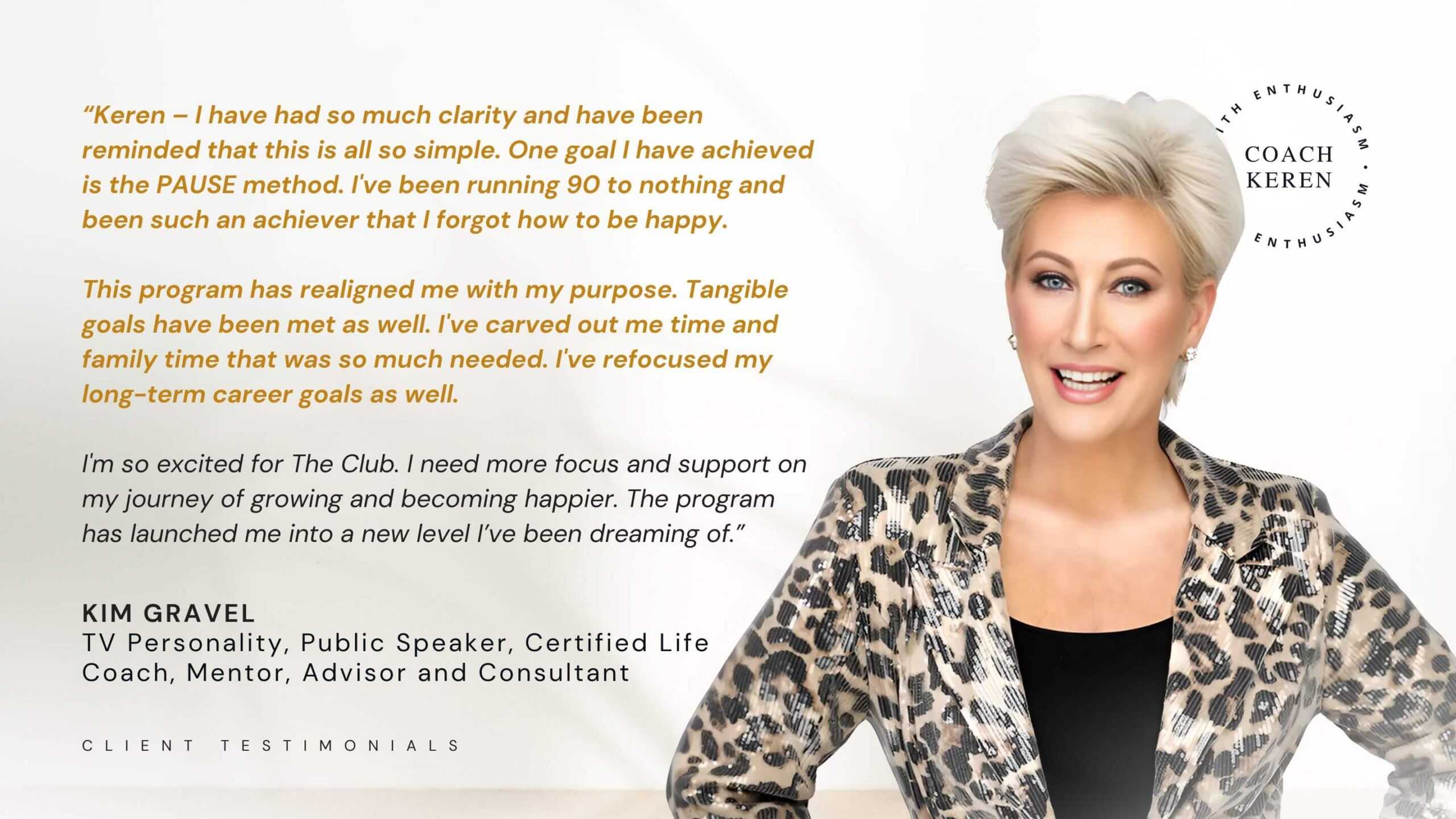 Kim Gravel testimonial