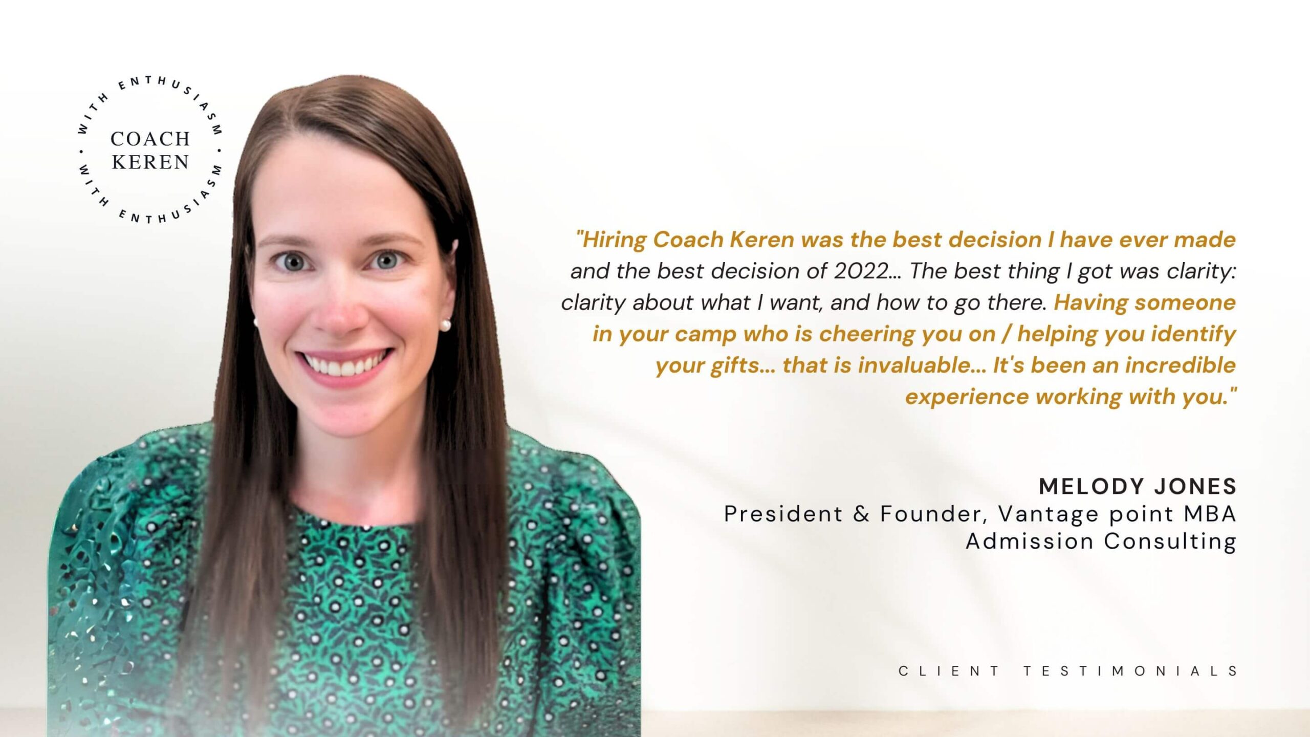 Melody Jones testimonial